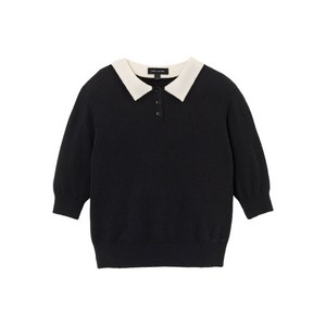 마크제이콥스 콘트라스트 칼라 울 탑, 블랙계열, Standard M(KR 66)