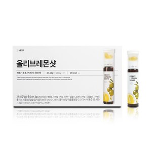라티브 올리브레몬샷 올레샷 유기농 엑스트라버진 올리브오일 캡슐, 25ml, 14개