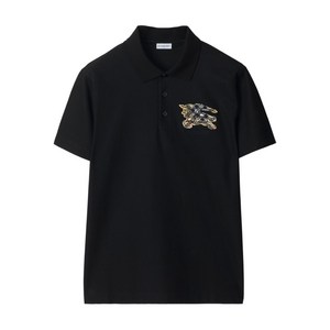 버버리 이퀘스트리안 나이트 디자인 폴로 셔츠, 블랙계열, Mid standard M(KR 105)