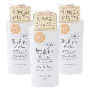 Mutenka Seikatsu 맥스 우루오우 바디 솝, 500ml, 3개