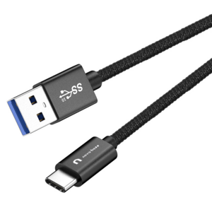 노바베이스 USB A to C 타입 고속충전 데이터 케이블 USB 3.2 GEN2 10Gbps, 1개, 블랙, 30cm