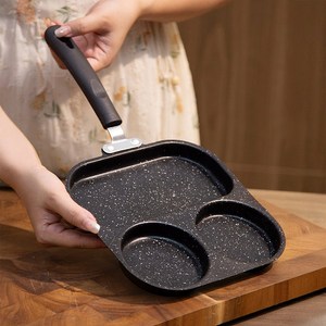 Tiger Pavilion 가정용 브런치 후라이팬 3구 블랙, 20cm, 1개