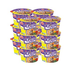 오뚜기 진라면 약간매운맛 용기 110g, 12개