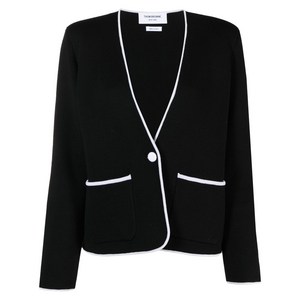 톰 브라운 콘트라스트 트리밍 칼라리스 재킷, 블랙계열, Italy 36(KR 33)