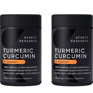 스포츠리서치 강황 커큐민 500mg 소프트젤, 120개입, 120정, 2개