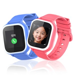 키즈폰 우들 스마트 키즈워치폰 통화 실시간위치추적 가능, GPS+Cellular, 4cm, 핑크