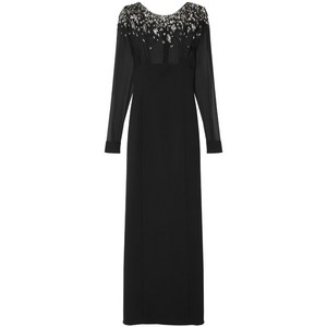 베르사체 크리스털 장식 맥시 드레스