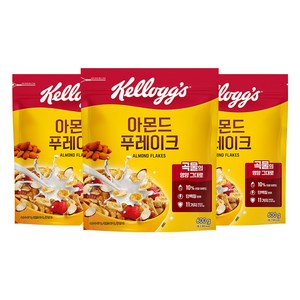 켈로그 아몬드 푸레이크 시리얼, 600g, 3개