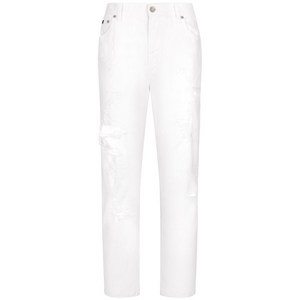 돌체앤가바나 디스트레스드 피니시 스트레이트 진, 화이트계열, Italy 42(KR 55)