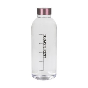 오늘의 쉼표 에코젠 밀크 보틀 600ml 바이오 플라스틱 물병 BPA FREE 뜨거운 음료 물 냉동 아이스 핫, 1개, 퍼플