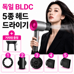 [5 in 1] 독일 기술 BLDC 초강력 헤어 드라이기