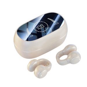 SMABAT 공기 전도 블루투스 이어폰 이어클립형 블루투스 이어폰 LED 디스플레이 오픈형 블루투스 이어폰