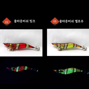 (주문폭주)매니샵 에기 프로헌터 신형 3호 노말 2p, 클라운피쉬 핑크 옐로우