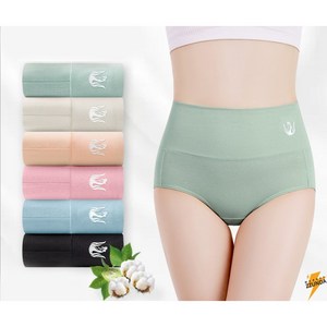 ZZUNDA 벌집 스판 하이웨스트 여성용 팬티 6장