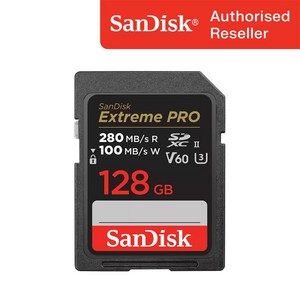 샌디스크 Exteme PRO SD Cad (V60 USH-II U3 280MB/s) 64GB ENL, 128GB, 1개