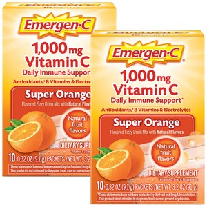 이머전씨 비타민 C 1000mg 피지 드링크 믹스 슈퍼 오렌지, 91g, 2개