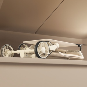 3.3kg 기내반입 가능 여행용 기내용 휴대용 초경량 유모차 트라이크, 브라운