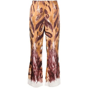 마르니 마르니 그래픽 프린트 플레어 팬츠, 브라운계열, Italy 44(KR 66)