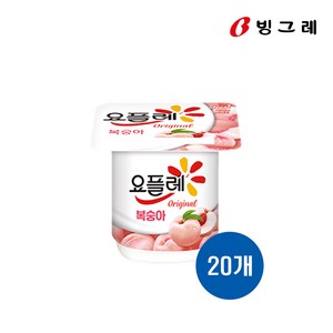 빙그레 요플레 복숭아 85g x 20개