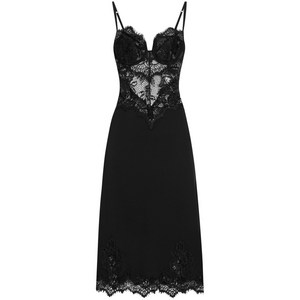 돌체앤가바나 플로럴 레이스 미디 드레스, 블랙계열, Italy 40(KR 44)