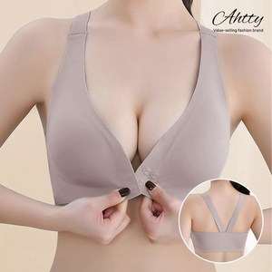 아띠Ahtty 초밀착 무봉제 심리스 노와이어 2중 앞 후크 빅사이즈 큰컵 브라 탑 4color / M~XXL