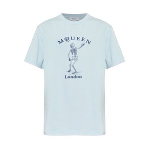 알렉산더맥퀸 스켈레톤 프린트 티셔츠, 블루계열, Standard S