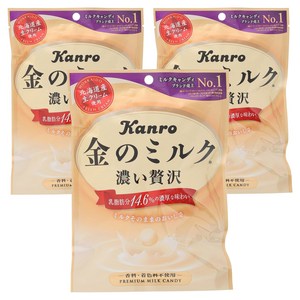 칸로 금의 밀크 진하고 호화로운 프리미엄 캔디, 80g, 3개