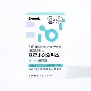 바이오메라 프로바이오틱스 키즈 하우아유 다니스코 100억 유산균 비타민D 아연, 30회분, 1개