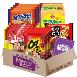 메리박스 봉지라면 01호 세트(진라면매운맛4+열라면4+참깨라면4+삼양라면4+틈새라면4)