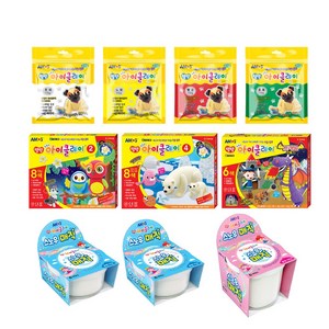 아모스 탱탱아이클레이 과일야채가게 6색, 흰색, 초록, 빨강, 노랑, 보라, 주황, 18g, 1개