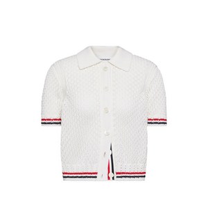 톰 브라운 포인티드 반소매 가디건, 화이트계열, Italy 42(KR 66)