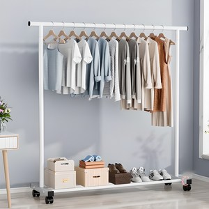 라이크하우스 스탠드 옷걸이 싱글 1단 이동식 행거 원룸 튼튼한행거