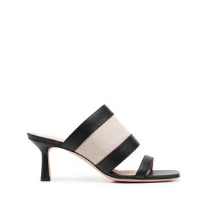 발리 스트랩 디테일 가죽 뮬