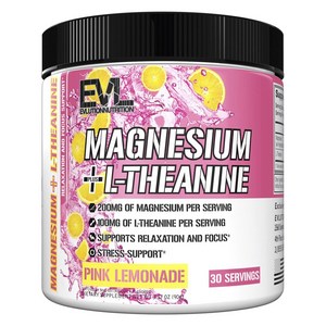 EVLUTIONNUTRITION 마그네슘 + L-테아닌 핑크 레모네이드