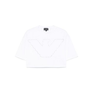 엠포리오아르마니 로고 장식 티셔츠, 화이트계열, Standard M(KR 66)