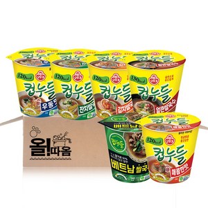 오뚜기 컵누들 6종 기획세트 12호 (매콤+베트남쌀+얼큰쌀+김치쌀+잔치쌀+우동맛)