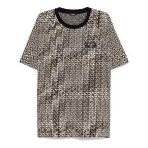 발망 PB 래버린스 자카드 티셔츠, 베이지계열+블랙계열, Standard XL(KR 115)