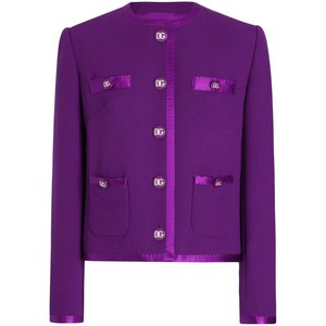 돌체앤가바나 새틴 트리밍 블레이저, 바이올렛/보라계열, Italy 40(KR 44)