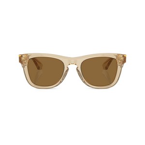 버버리 투명 디자인 스퀘어 프레임 선글라스, 50, 베이지계열