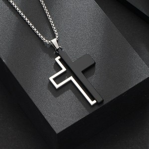 십자가 패션 써지컬스틸 체인 목걸이