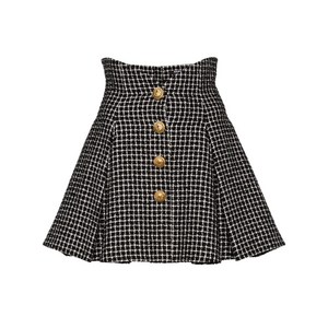 발망 트위드 튤립 미니 스커트