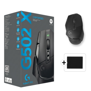 로지텍 G502 X LIGHTSPEED 무선 게이밍 마우스 병행+스토리링크 마우스 패드