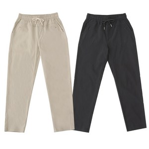 비비진 여성 봄 가을 편안한 엄마바지 슬림일자 스판바지 밴딩팬츠 1+1