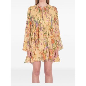 셀린느 플로럴 프린트 드레스, 옐로우계열, FR 36(KR 44)
