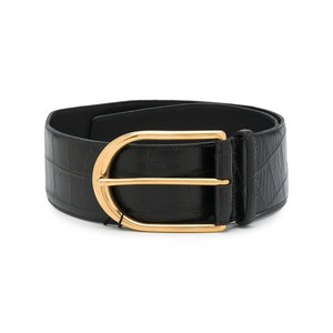 생로랑 크로커다일 엠보스드 버클 벨트