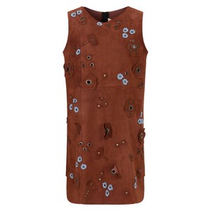 마르니 데이지 아플리케 스터드 미니 드레스, 브라운계열, Italy 42(KR 55-66)