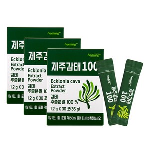 힐링 제주감태100 추출 건강 분말, 36g, 3개