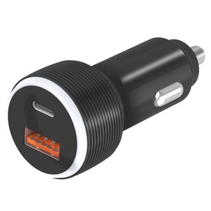 모락 네다 V6 48W PD PPS 2포트 차량용 초고속 충전기, 블랙