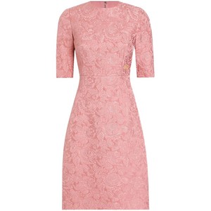 돌체앤가바나 DNA 플로럴 자카드 미디 드레스, 핑크계열, Italy 42(KR 55)