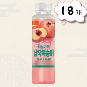 하늘가득 납작복숭아, 18개, 330ml